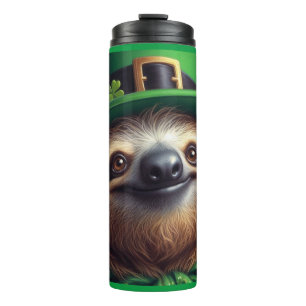 Sloth St Paddys Day Thermosbecher