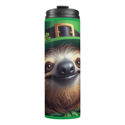 Sloth St Paddys Day Thermosbecher (Vorderseite)