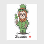 Sloth St Patrick's Day Irish Lucky Aufkleber (Blatt)