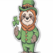 Sloth St Patrick's Day Irish Lucky Aufkleber (Vorderseite)