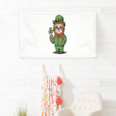 Sloth St Patrick's Day Irish Lucky Banner (Insitu)