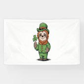 Sloth St Patrick's Day Irish Lucky Banner (Horizontal)