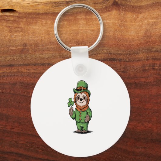 Sloth St Patrick's Day Irish Lucky Schlüsselanhänger (Vorderseite)