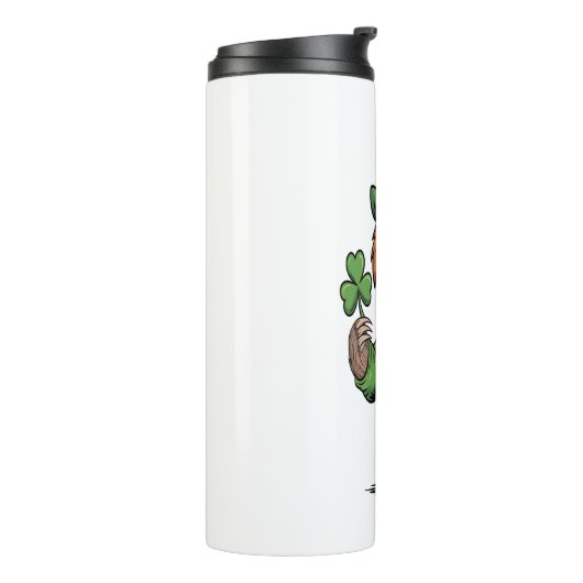 Sloth St Patrick's Day Irish Lucky Thermosbecher (Nach links gedreht)