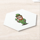 Sloth St Patrick's Day Irish Lucky Untersetzer (angewinkelt)