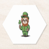 Sloth St Patrick's Day Irish Lucky Untersetzer (Vorderseite)