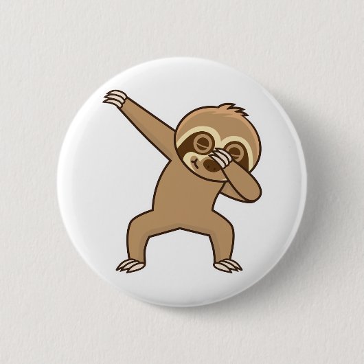Sloth-Sticker Button (Vorderseite)
