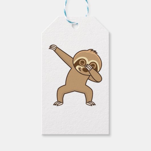 Sloth-Sticker Geschenkanhänger (Vorderseite)