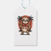 Sloth Summer Beach Rocking Geschenkanhänger (Vorderseite)