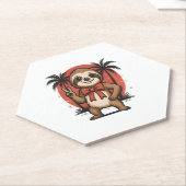 Sloth Summer Beach Rocking Untersetzer (angewinkelt)