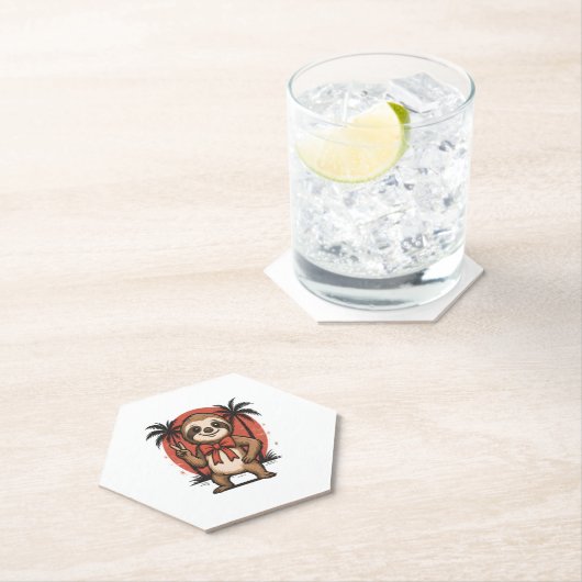 Sloth Summer Beach Rocking Untersetzer (Vor Ort)