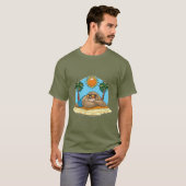 Sloth Summer Palmen T-Shirt (Vorne ganz)