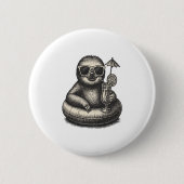 Sloth Summer Vibes (2) Button (Vorderseite)
