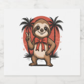 Sloth Summer Vibes (2) Schaumweinetikett (Einzelnes Label)