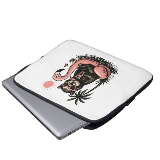 Sloth Summer Vibes Laptopschutzhülle (Vorne Knopf)