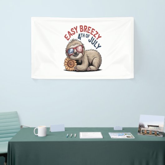 Sloth Sunflower 4. Juli Banner (Messeveranstaltung)