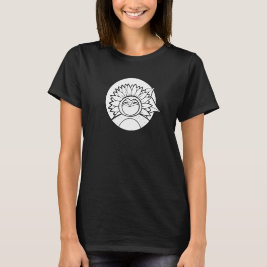 Sloth Sunflower Wildlife Animal  Sloth T-Shirt (Vorderseite)
