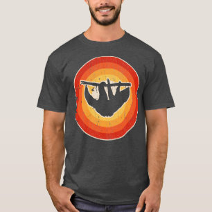 Sloth Sunset Retro for Men Women Boys Girls Kinder T-Shirt