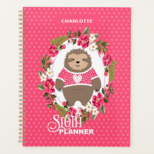Sloth Super Niedlich Girly    Name bearbeiten Planer