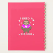 Sloth Super Niedlich Girly  | Name bearbeiten Planer (Rückseite)