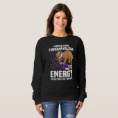 Sloth Support Lila Ribbon Krieger Fibromyalgie A Sweatshirt (Vorne ganz)