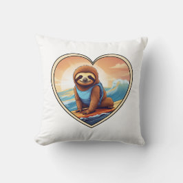 Sloth Surfing Kissen