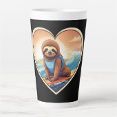 Sloth Surfing Milchtasse (Vorderseite)