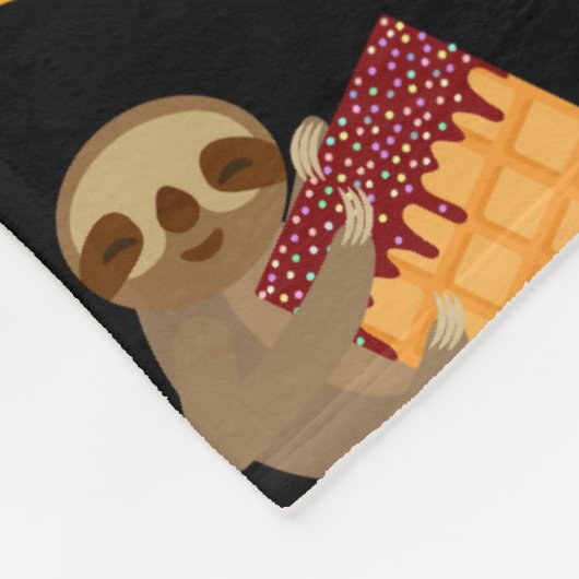 Sloth-süßes Leckerei-Muster Fleecedecke (Ecke)