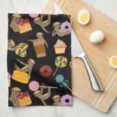 Sloth-süßes Leckerei-Muster Geschirrtuch (Viertel Falte)
