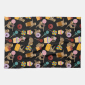 Sloth-süßes Leckerei-Muster Geschirrtuch (Horizontal)