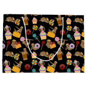 Sloth-süßes Leckerei-Muster Große Geschenktüte (Rückseite)