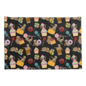 Sloth-süßes Leckerei-Muster Kissenbezug (Rückseite-Rechts)