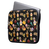 Sloth-süßes Leckerei-Muster Laptopschutzhülle (Vorderseite Links)
