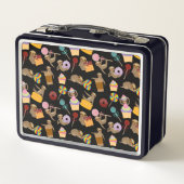 Sloth-süßes Leckerei-Muster Metall Brotdose (Rückseite)