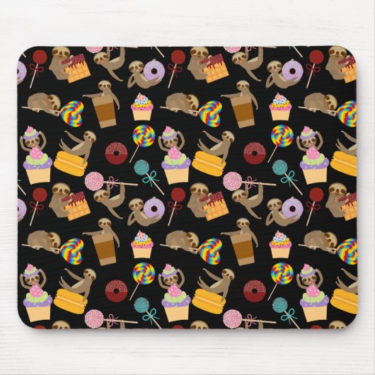 Sloth-süßes Leckerei-Muster Mousepad (Vorne)