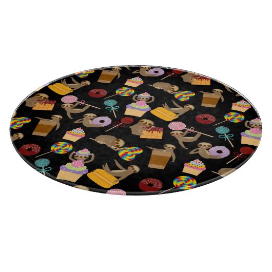 Sloth-süßes Leckerei-Muster Schneidebrett (Ecke)