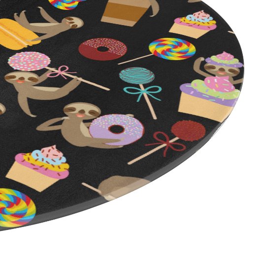 Sloth-süßes Leckerei-Muster Schneidebrett (Ecke)