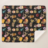 Sloth-süßes Leckerei-Muster Sherpadecke (Vorderseite (Horizontal))