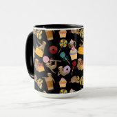 Sloth-süßes Leckerei-Muster Tasse (Vorderseite Links)