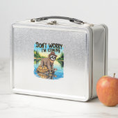 Sloth T-Shirt- Don't Worry I'm Coming Metall Brotdose (Beispiel)