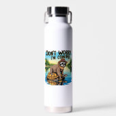 Sloth T-Shirt- Don't Worry I'm Coming Trinkflasche (Vorne)