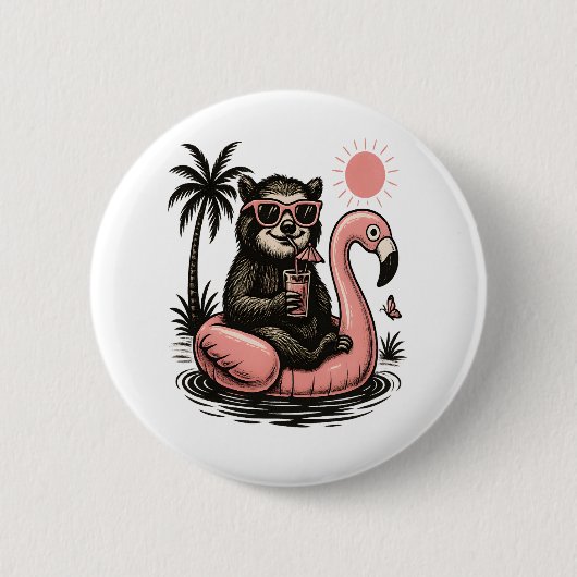 Sloth Team Sloth Wandern Camping Button (Vorderseite)