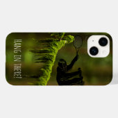 Sloth Tennis Player im Regenwald mit Text Case-Mate iPhone Hülle (Rückseite (Horizontal))