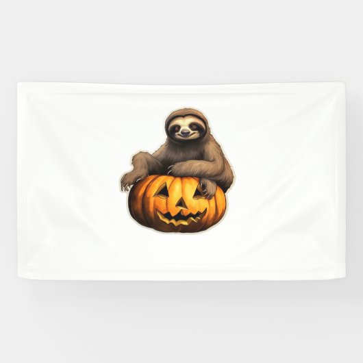 Sloth thematischer halloween Oversized T - Shirt Banner (Horizontal)