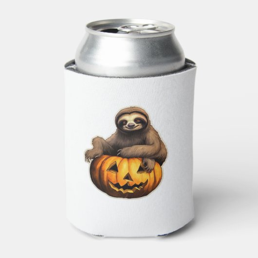 Sloth thematischer halloween Oversized T - Shirt Dosenkühler (Kanne Vorderseite)