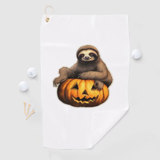 Sloth thematischer halloween Oversized T - Shirt Golfhandtuch (Insitu)