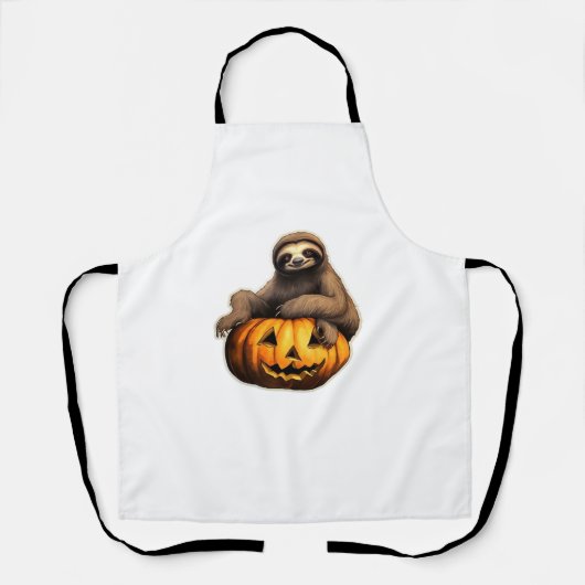 Sloth thematischer halloween Oversized T - Shirt Schürze (Vorderseite)