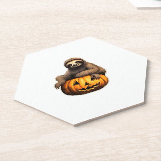 Sloth thematischer halloween Oversized T - Shirt Untersetzer (angewinkelt)