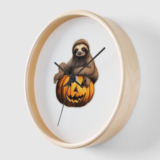 Sloth themed halloween Oversized T-Shirt Uhr (Winkel)