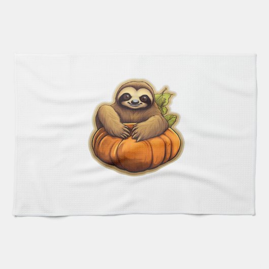 Sloth-Themenhalloween Oversized T - Shirt_1 Geschirrtuch (Horizontal)